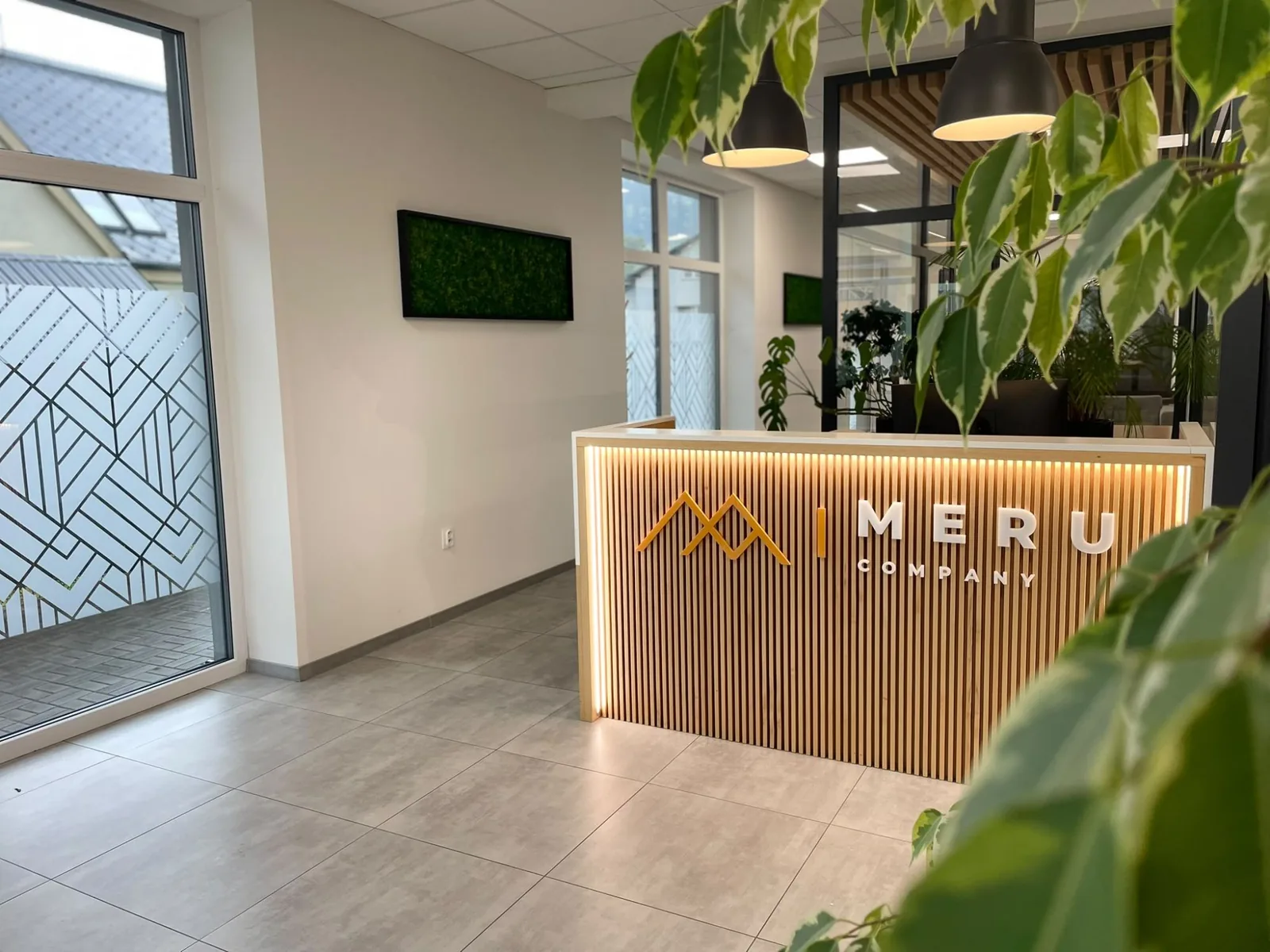 Recepcia kancelárie MeruCompany, kde sa stretávame s klientmi